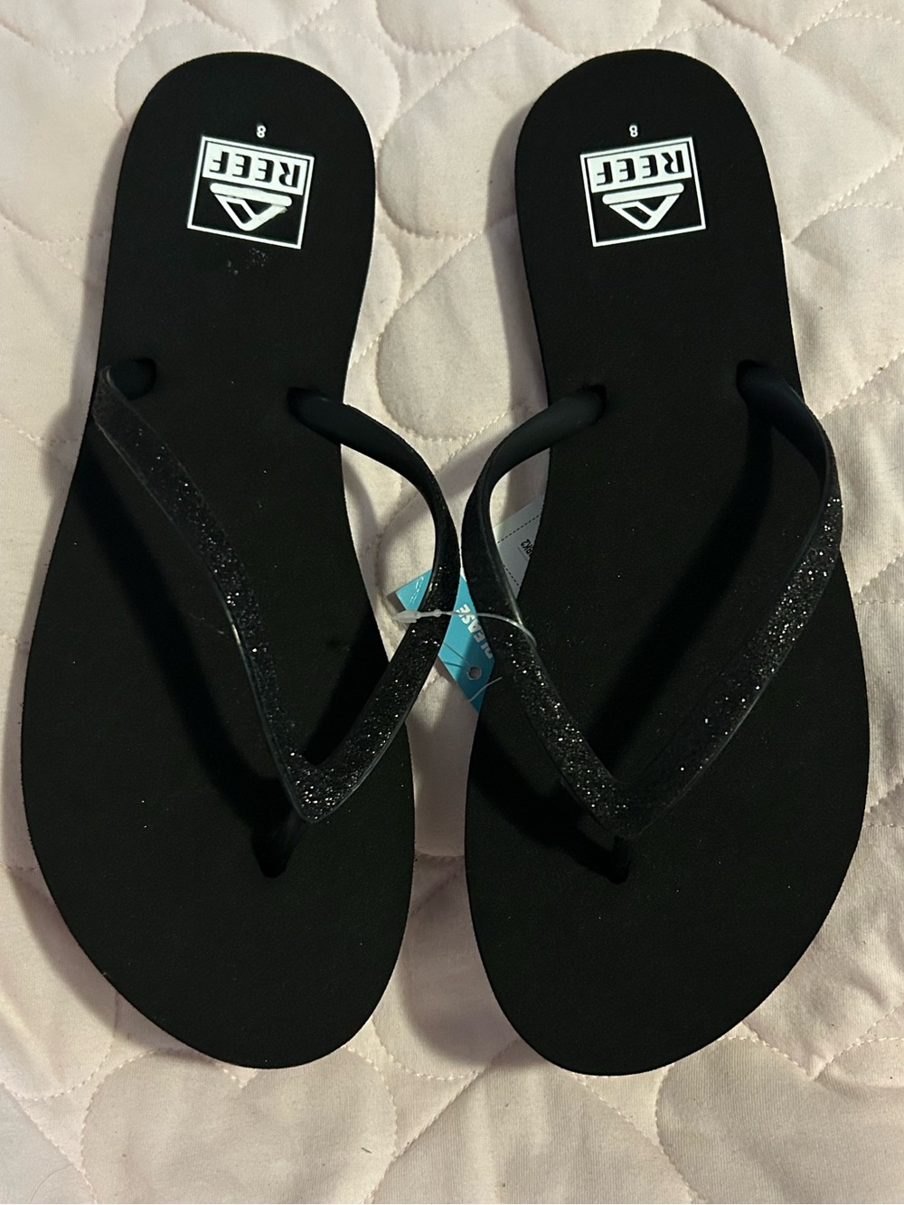 Reef Women’s Black Glitter Thong Sandals